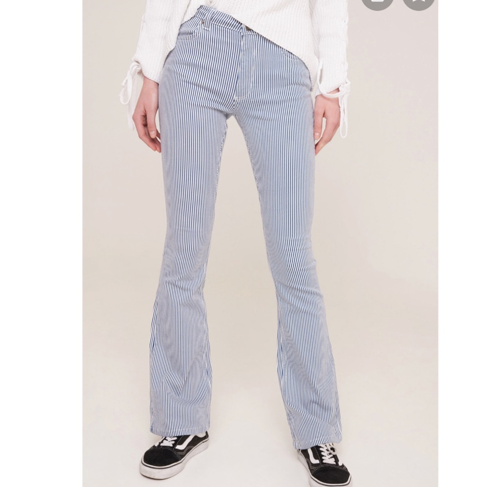 Striped Flared Jeans - Picture 2 of 5